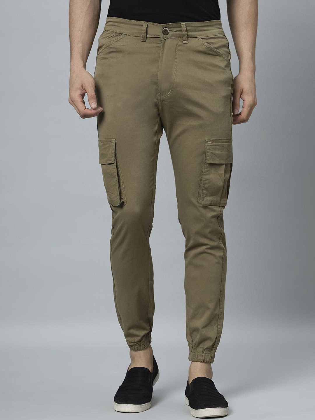 

Hence Men Slim Fit Joggers Trousers, Khaki