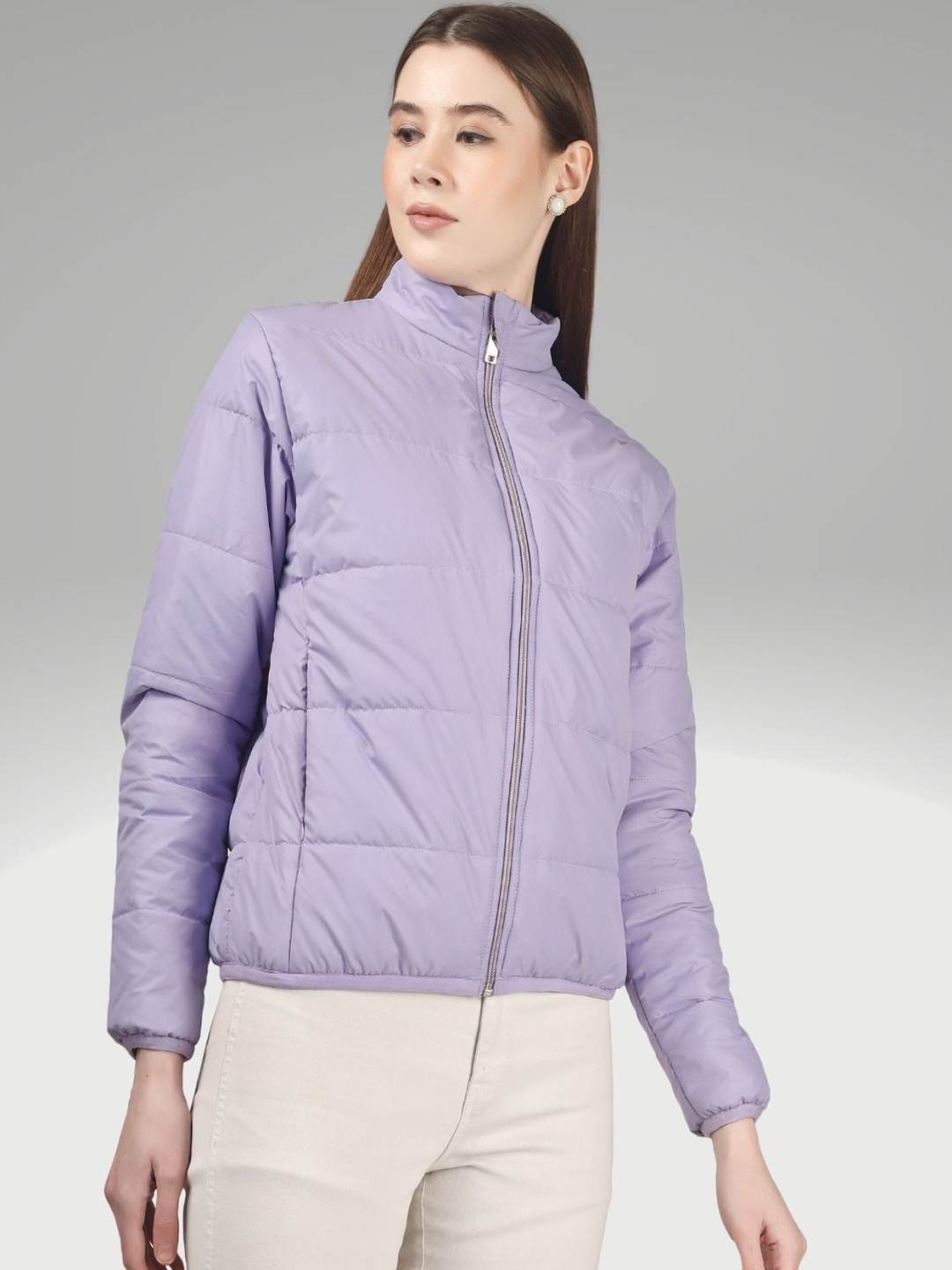 

BLUEFICUS Women Solid Lightweight Antimicrobial Puffer Jacket, Lavender