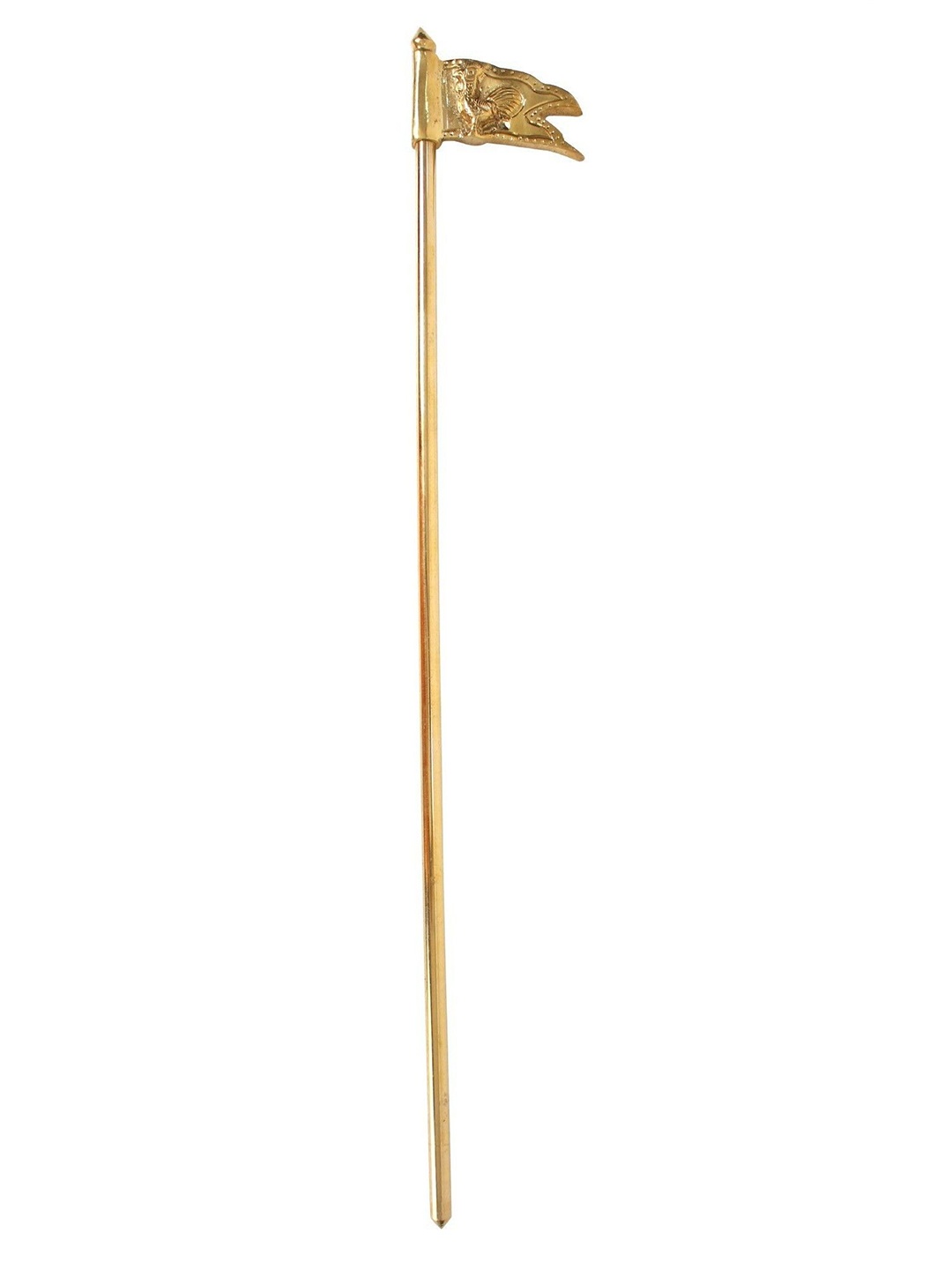 

Exotic India Gold Toned Seval Kodi Flag Of Lord Murugan Religious Brass Showpiece