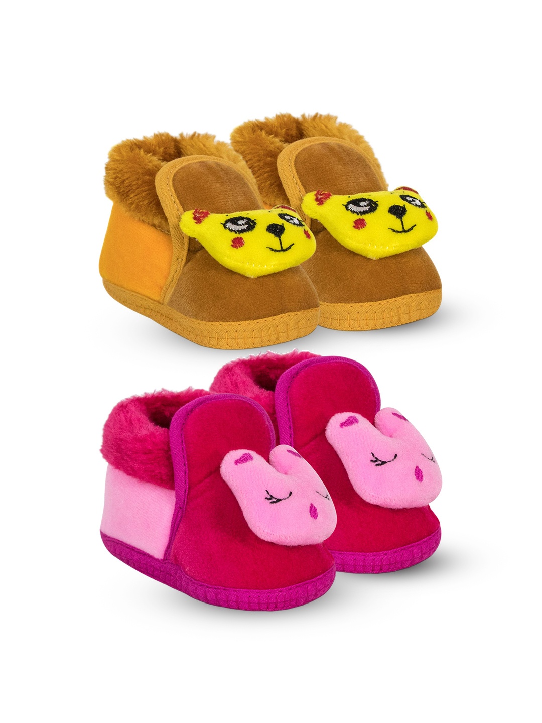

BAESD Unisex Kids Cotton Booties, Yellow