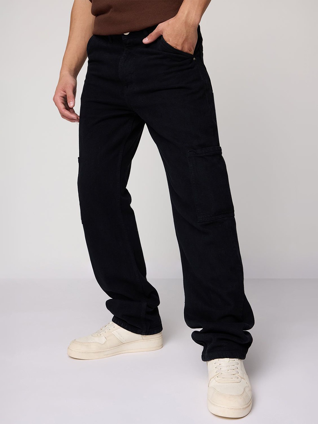 

FREAKINS Men Straight Fit Cotton Jeans, Black