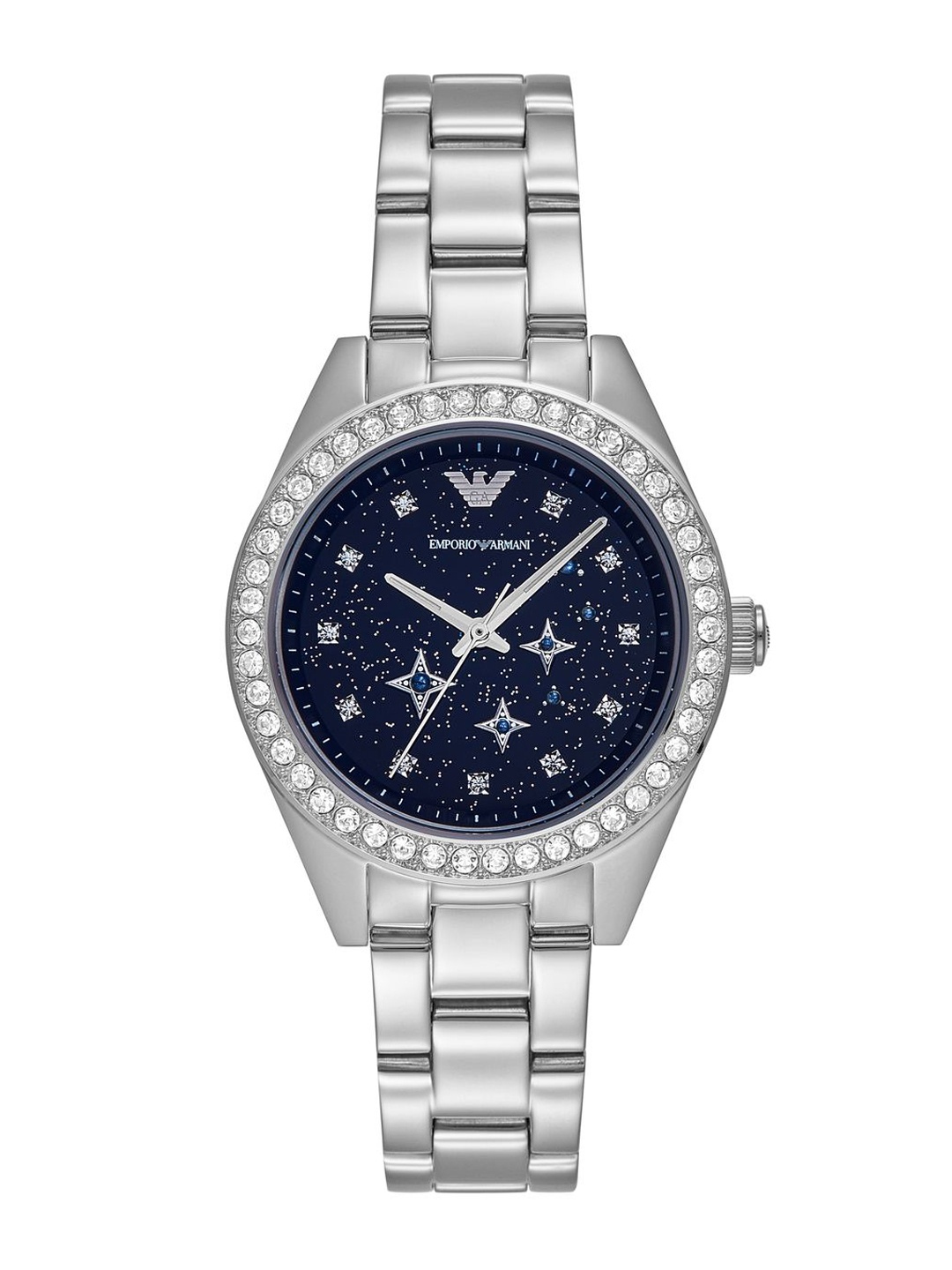 

Emporio Armani Women Embellished Dial & Stainless Steel Straps Analogue Watch AK_AR11628, Silver