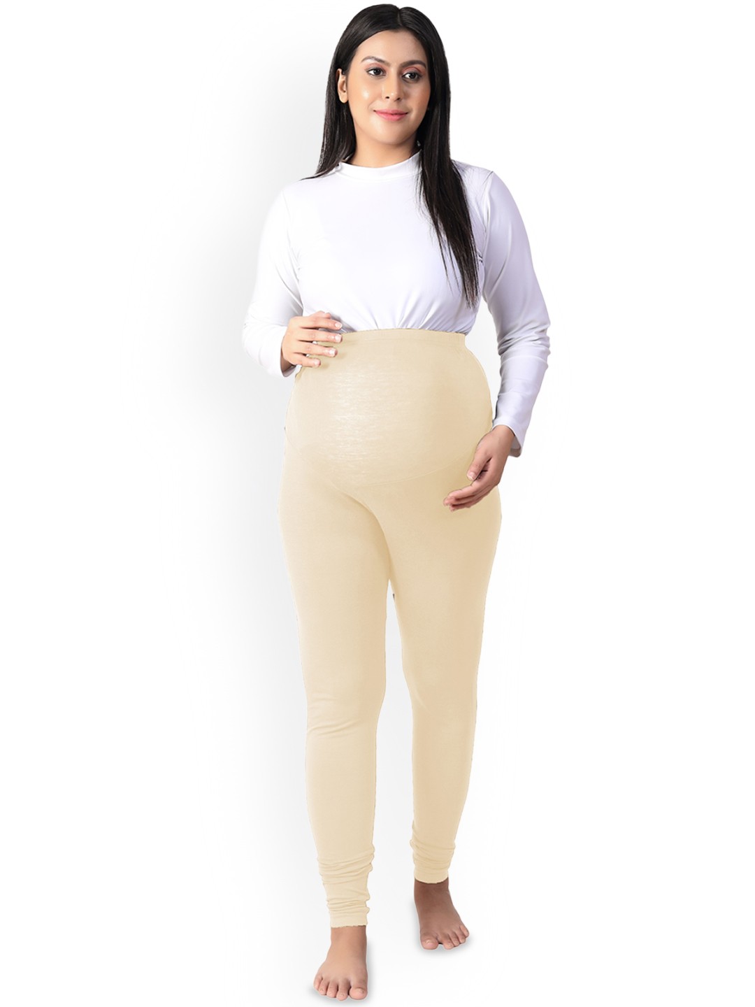 

Uzazi Churidar-Length Maternity Leggings, Beige