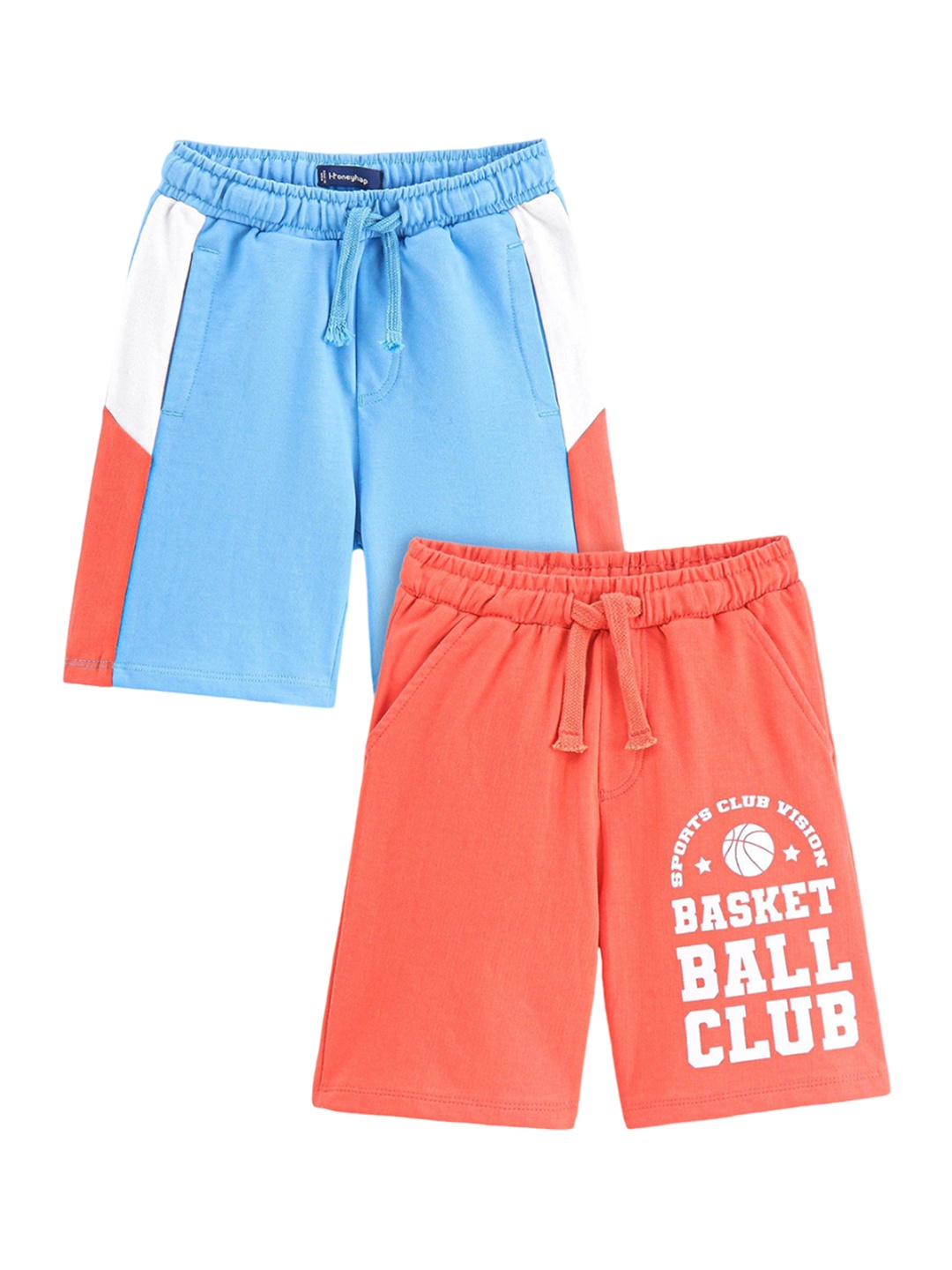 

Honeyhap Boys Printed Shorts, Blue