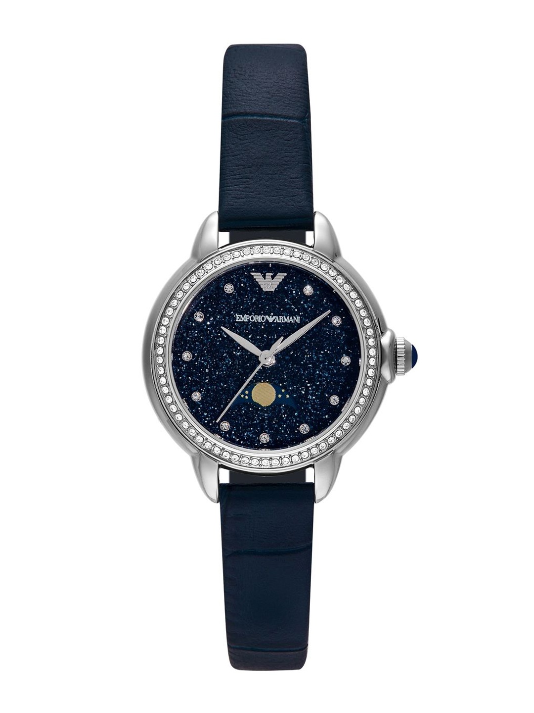 

Emporio Armani Women Embellished Dial & Leather Straps Analogue Watch AK_AR11629, Blue