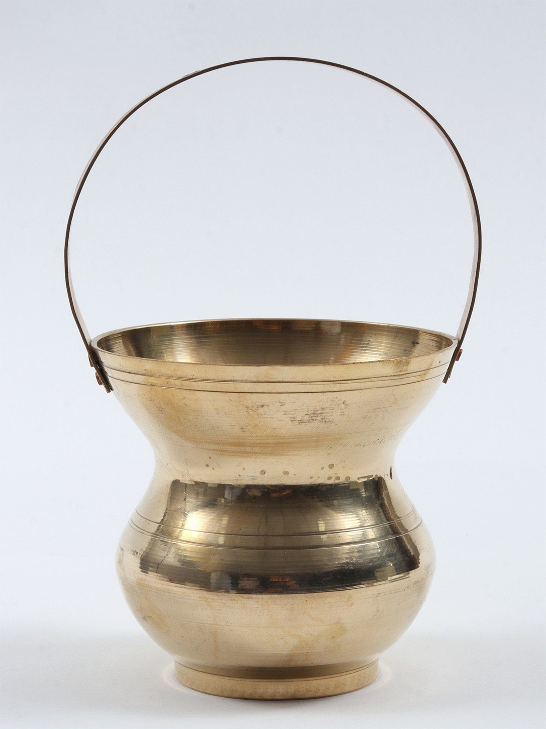 

Exotic India 6" Small Kamandalu in Brass, Gold