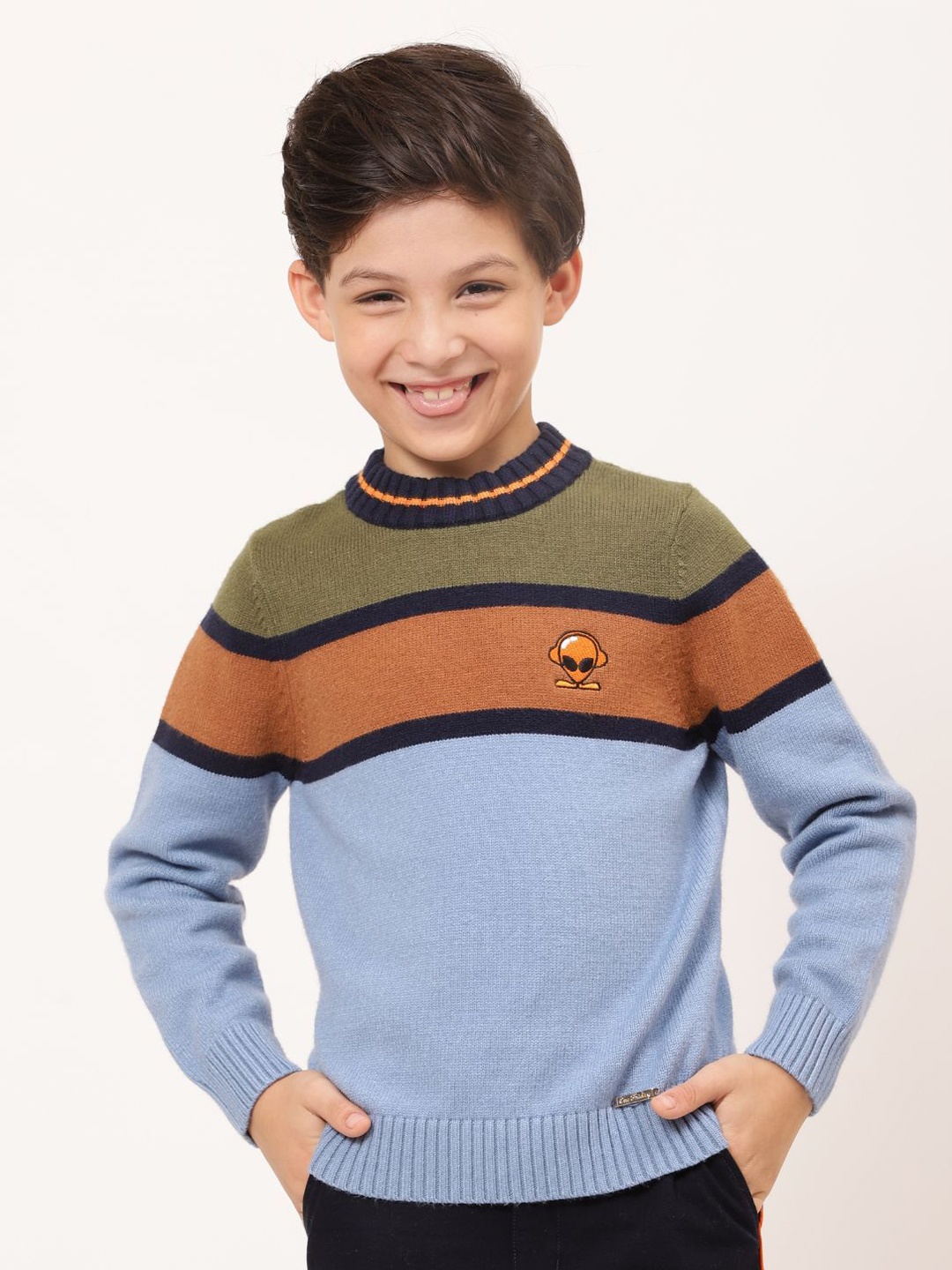 

One Friday Boys Striped Pullover, Blue