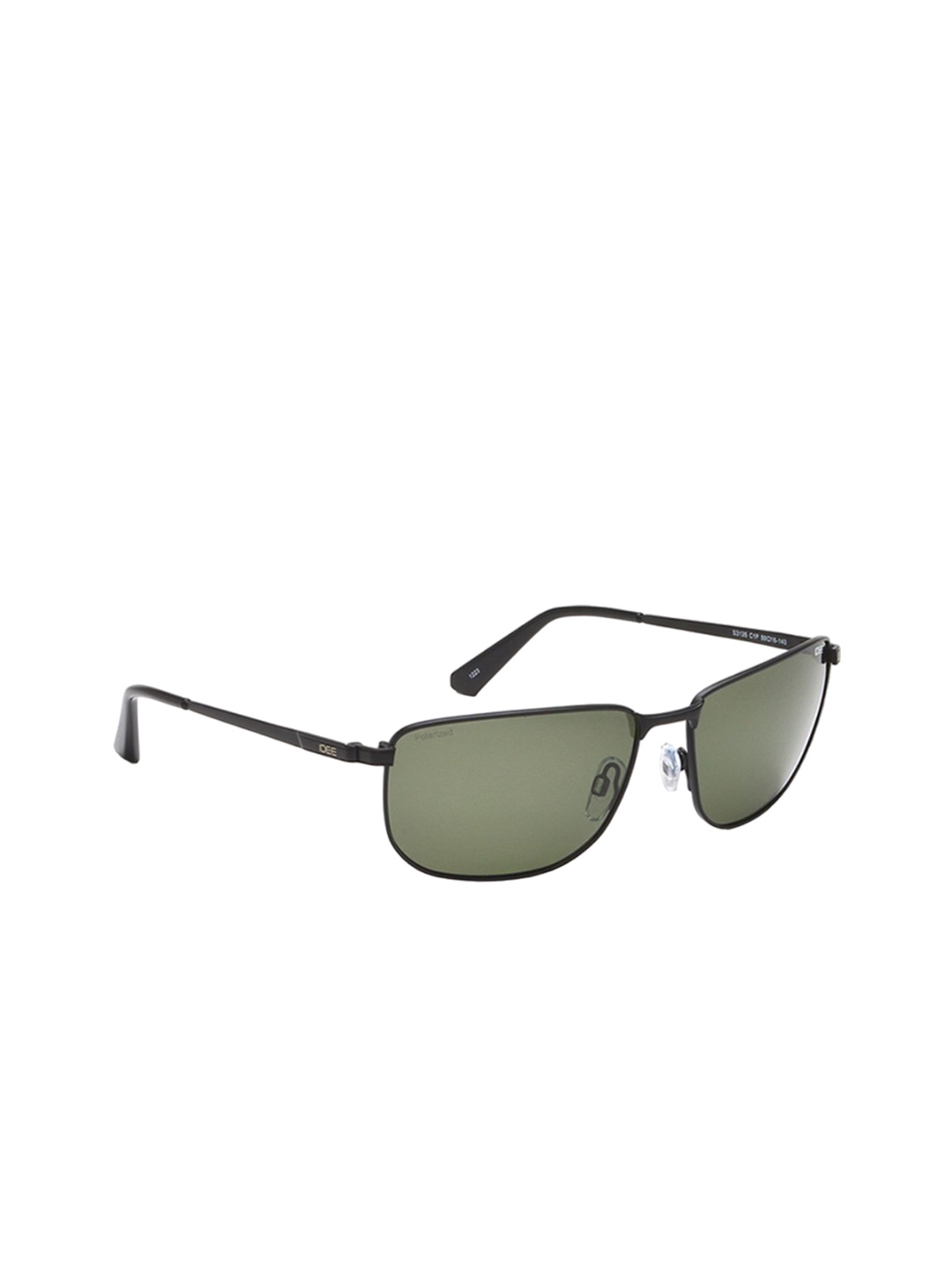 

IDEE Men Rectangle Sunglasses with Polarised and UV Protected Lens, Green