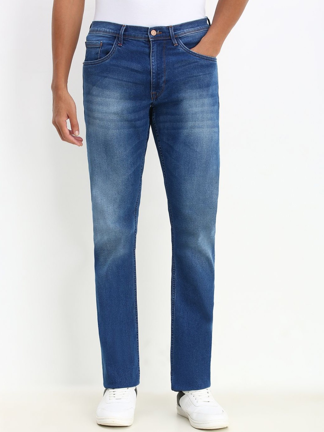

Allen Solly Men Relaxed Fit Mid-Rise Light Fade Jeans, Blue