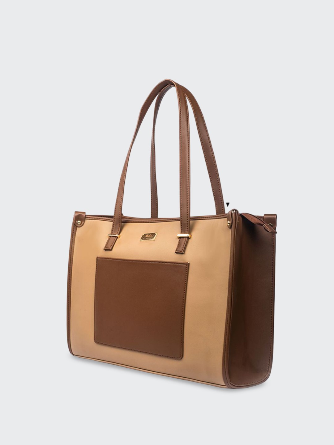 

Strokes by Namrata Mehta PU Structured Tote Bag, Coffee brown