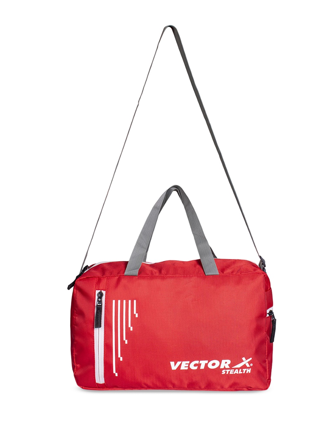 

VECTOR X Printed Medium Foldable Sports or Gym Duffel Bag, Red
