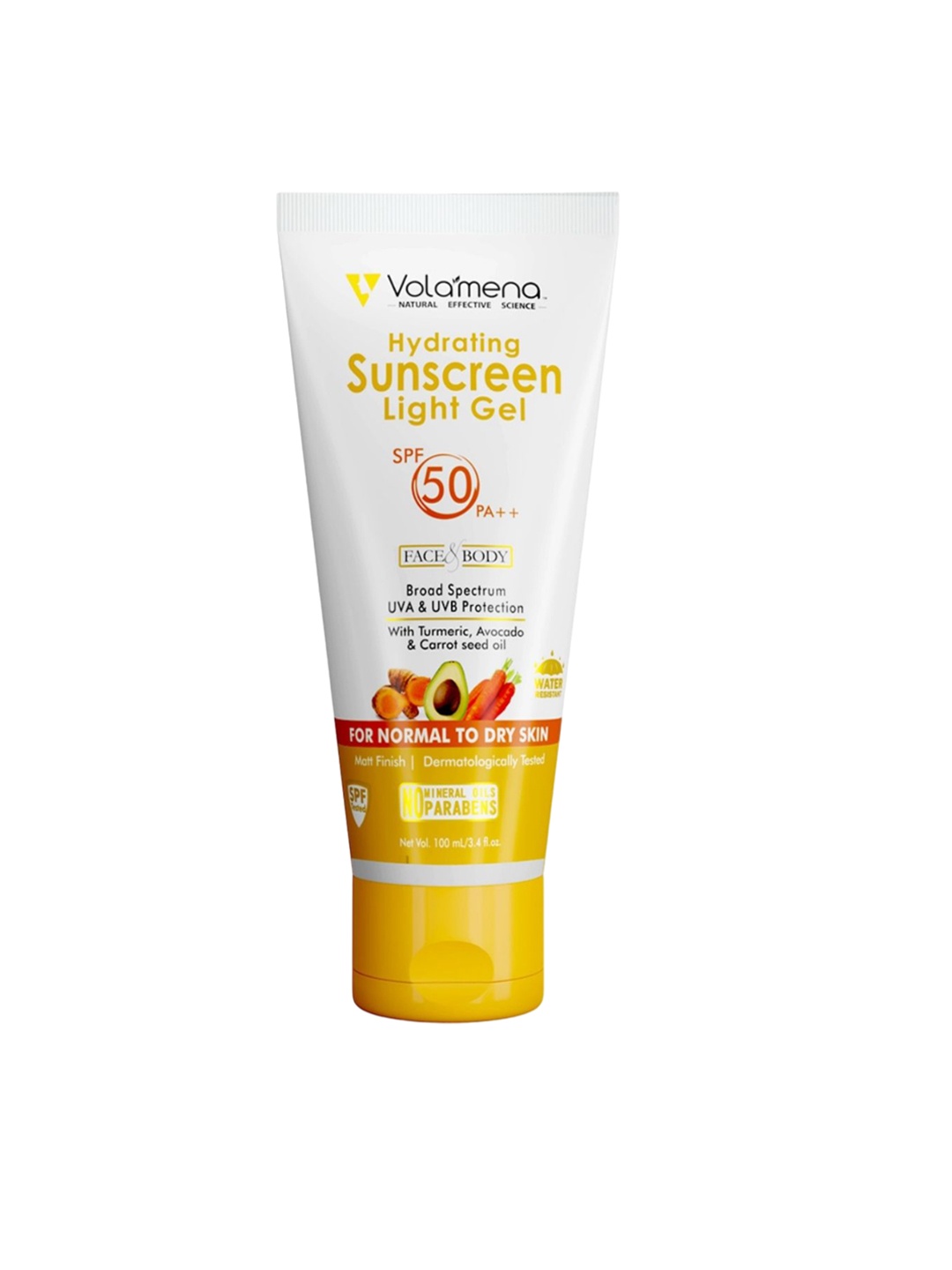 

Volamena Hydrating Sunscreen Light Gel With SPF 50 - 100ml, White