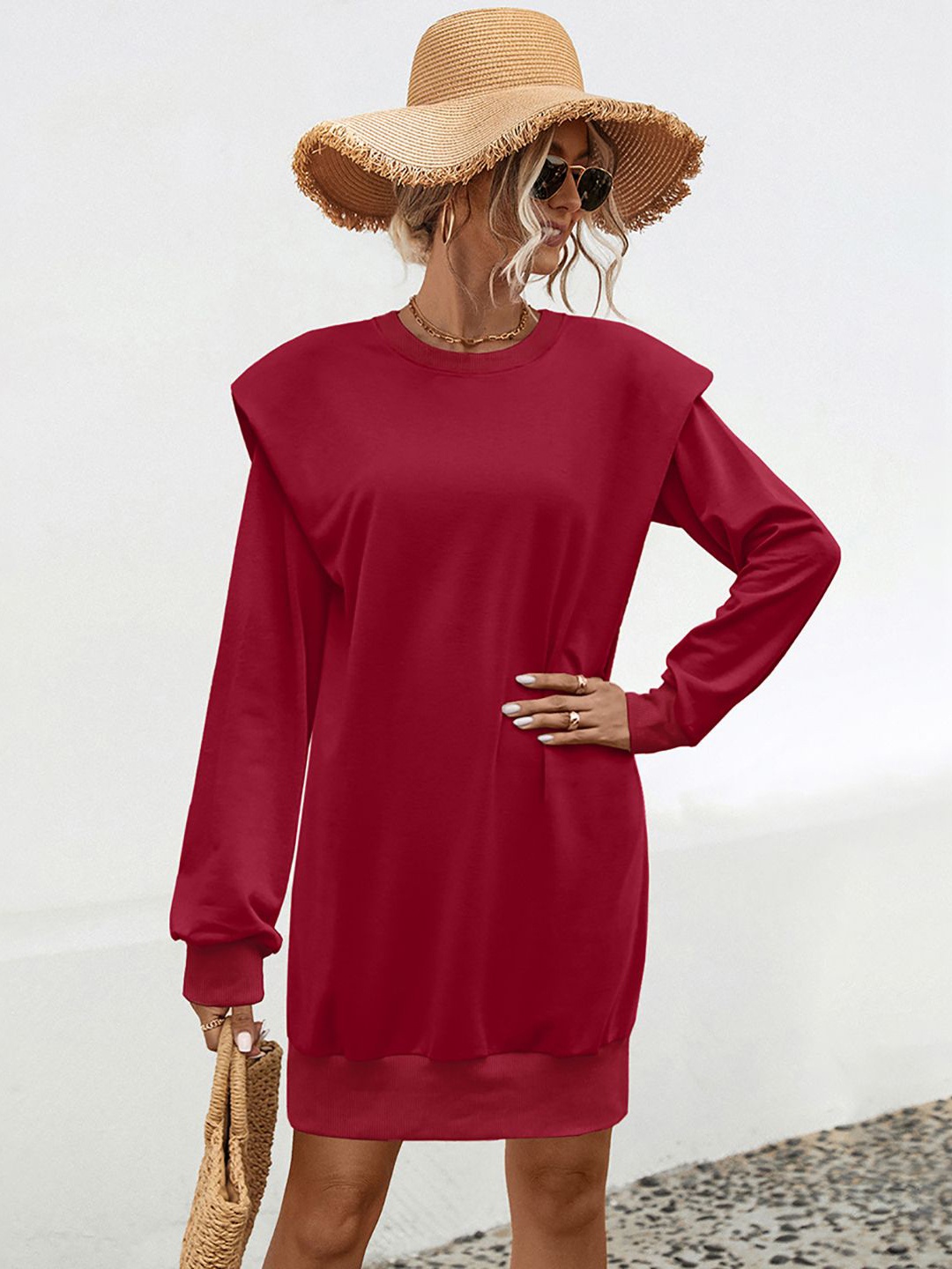

StyleCast x Revolte T-shirt Midi Dress, Maroon