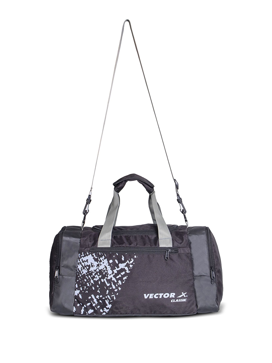 

VECTOR X Printed Medium Foldable Gym Duffel Bag, Black