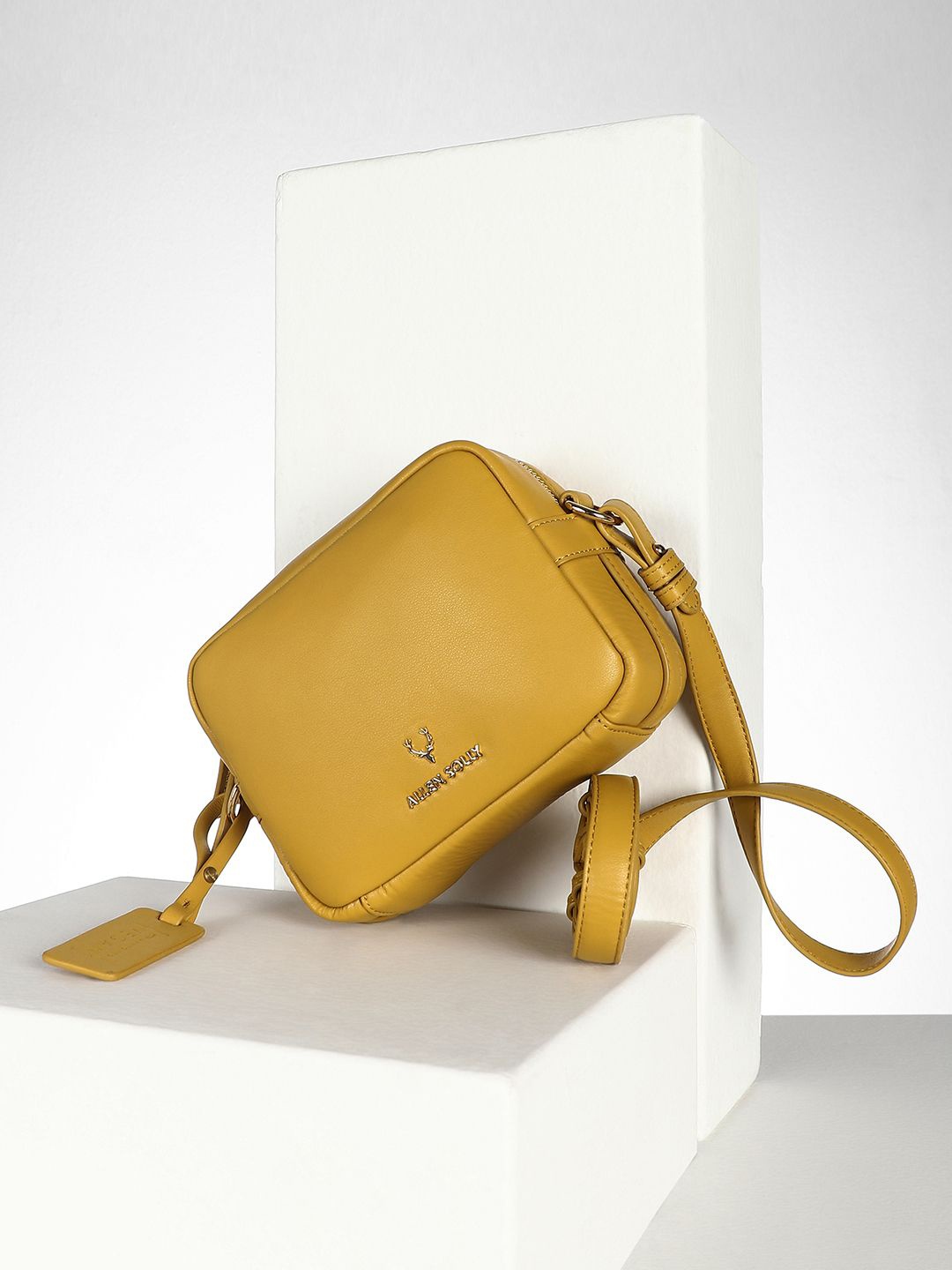 

Allen Solly Woman PU Bucket Sling Bag, Yellow