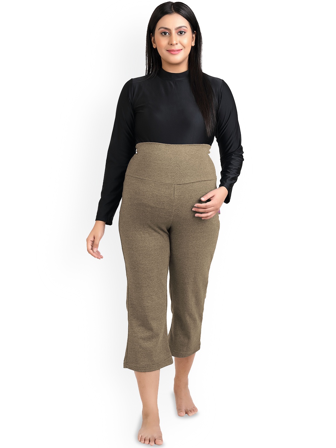 

Uzazi Three-Fourth Length Maternity Leggings, Olive