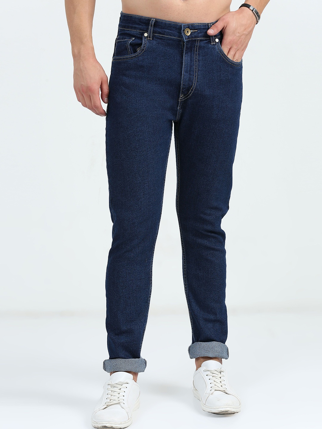 

Mast & Harbour Men Comfort Skinny Fit Stretchable Jeans, Blue