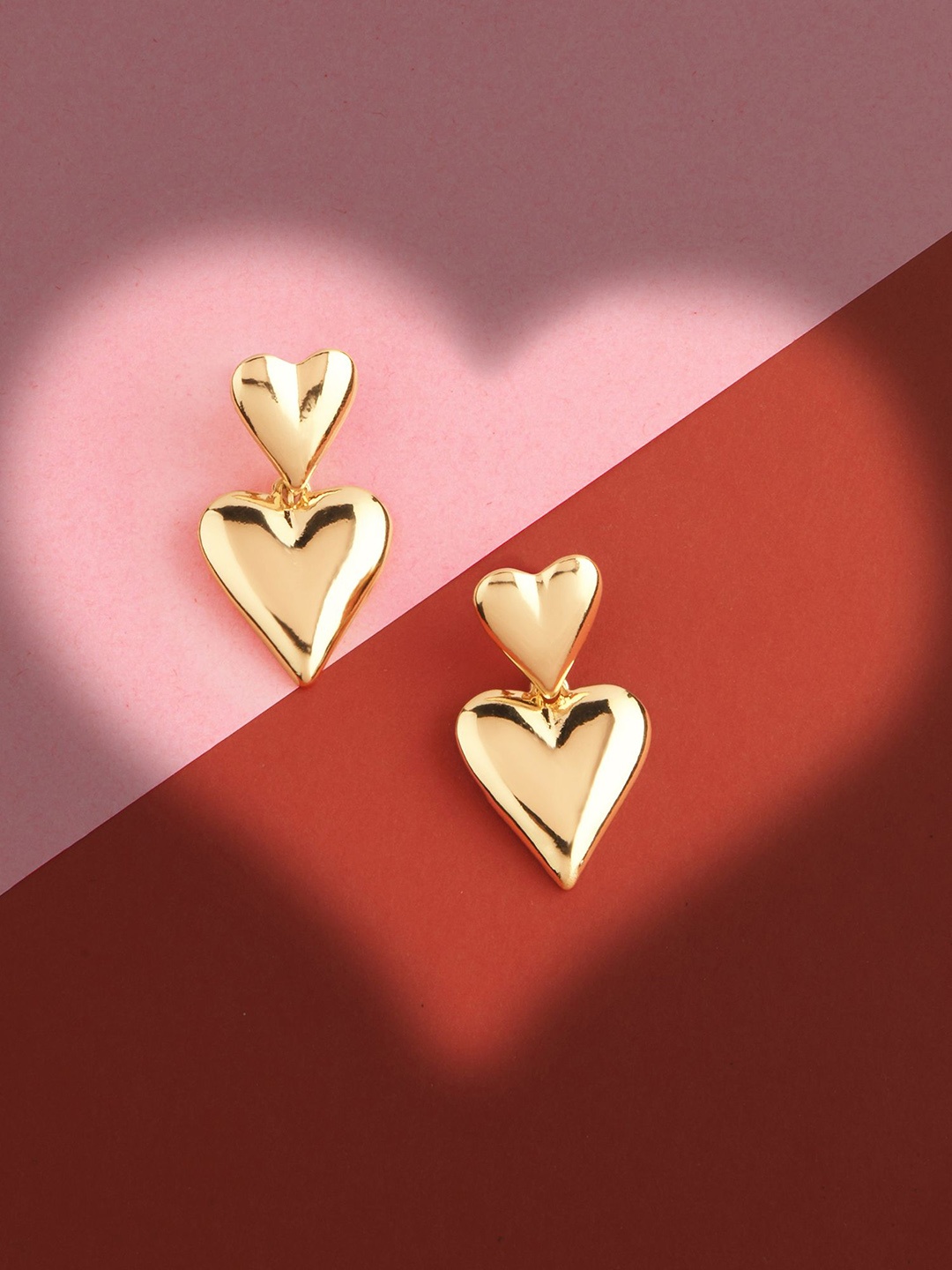 

Accessorize London Heart Shaped Drop Earrings, Gold