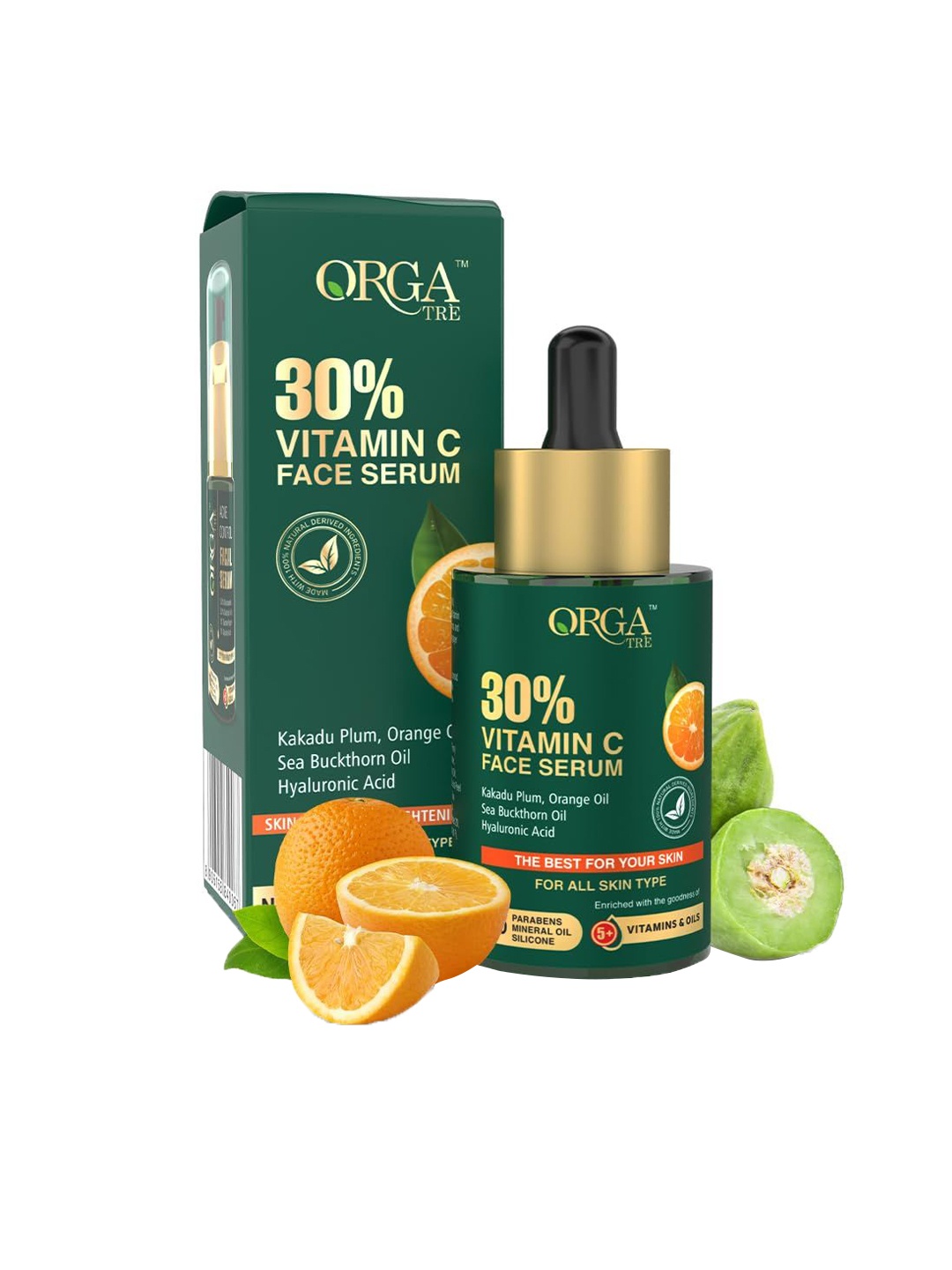 

Orgatre 30% Vitamin C Face Serum- 30 ml, Green