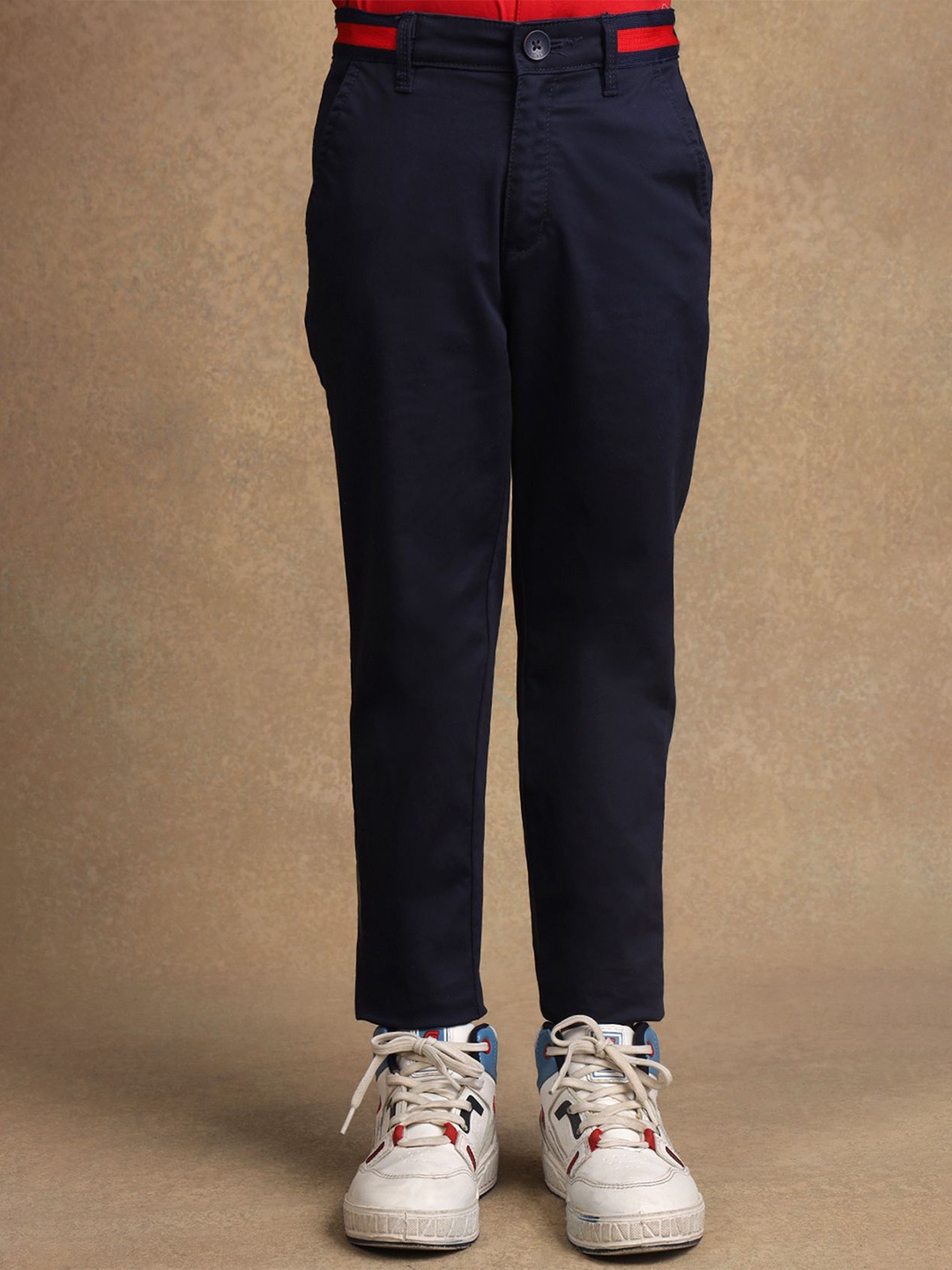 

One Friday Boys Smart Mid Rise Chinos Trousers, Navy blue