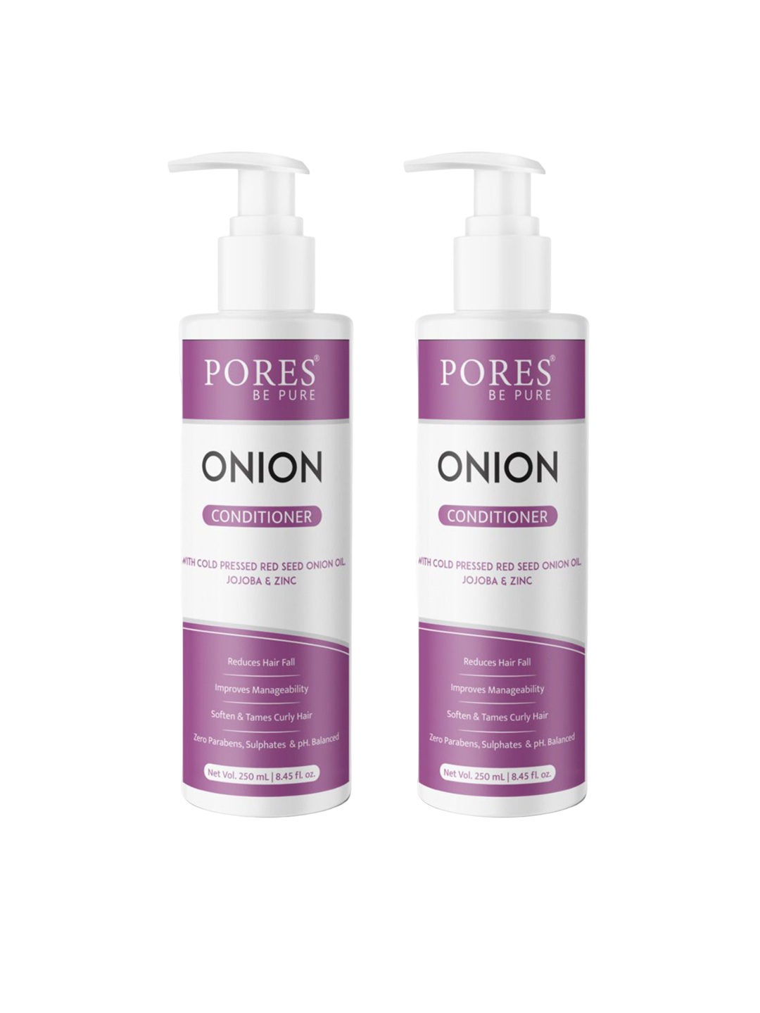 

PORES Be Pure Set Of 2 Onion Conditioner With Jojoba & Zinc - 250ml Each, White