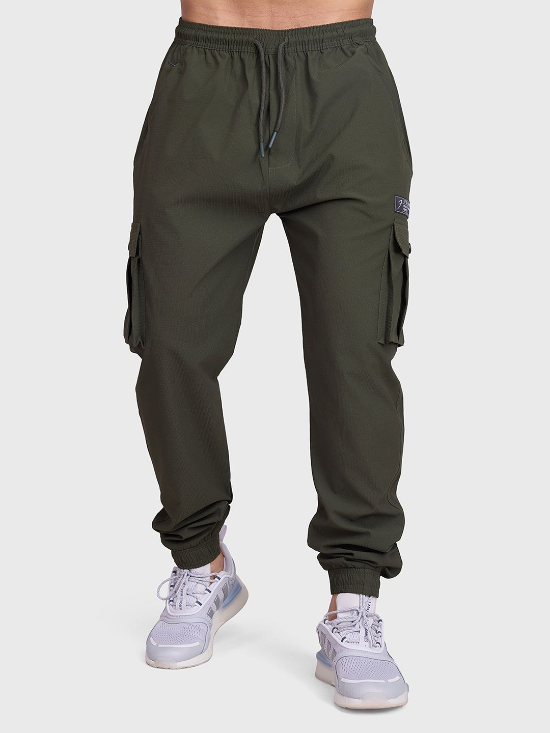 

FUAARK Men Mid-Rise Cargo Joggers Track Pants, Green