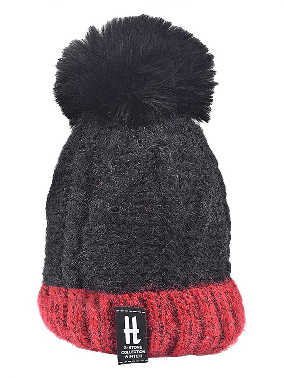

SYGA Unisex Kids Solid Woollen Beanie, Black