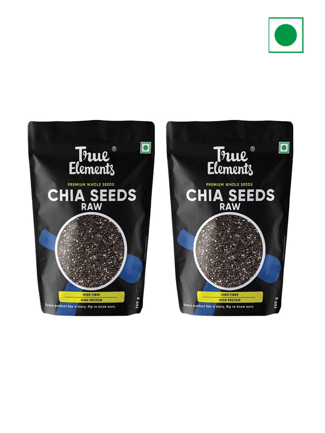 

True Elements 2 Pcs High Fiber chia Seeds-250g, Black