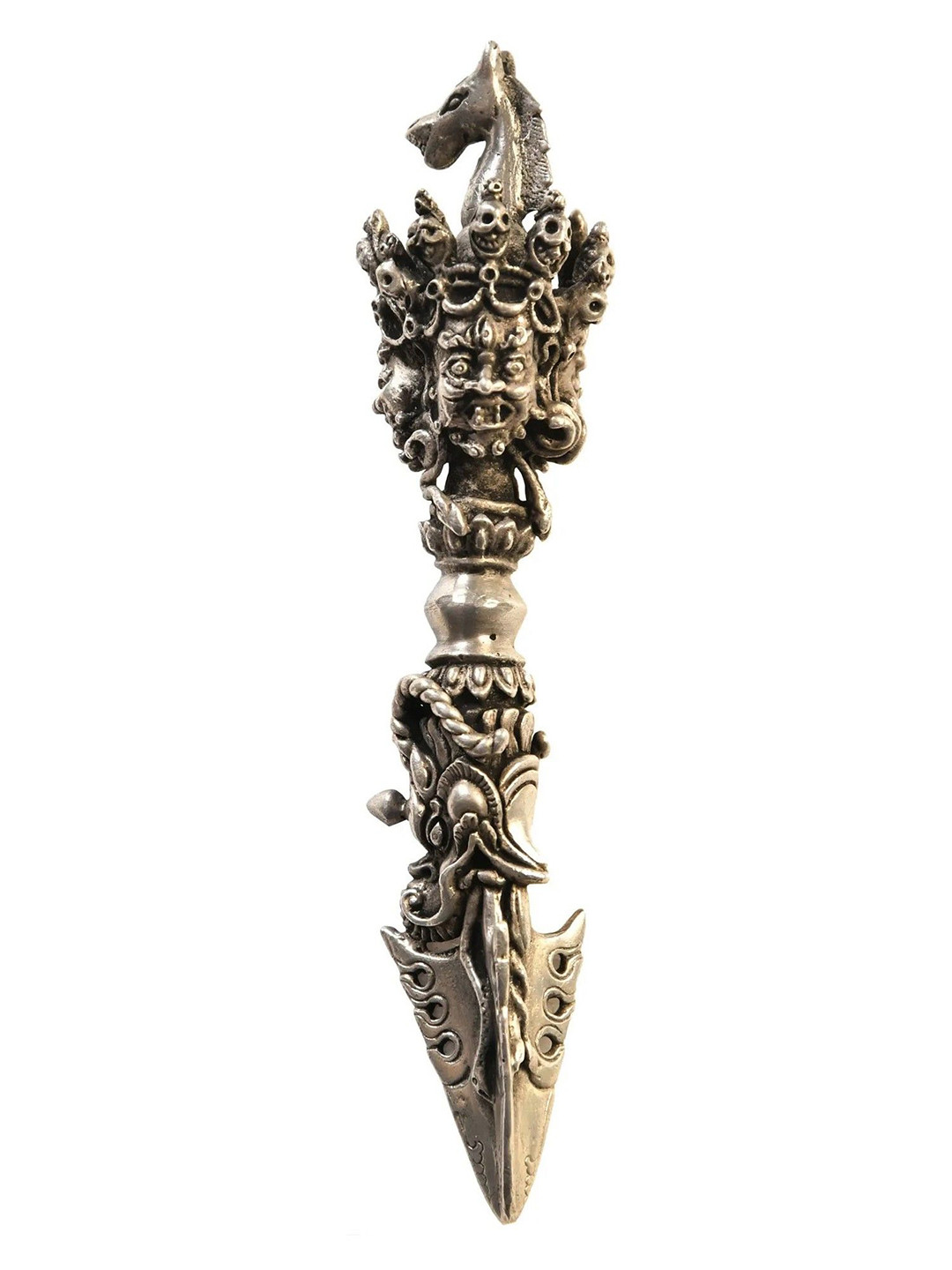 

Exotic India Copper Hayagriva Phurpa, Silver