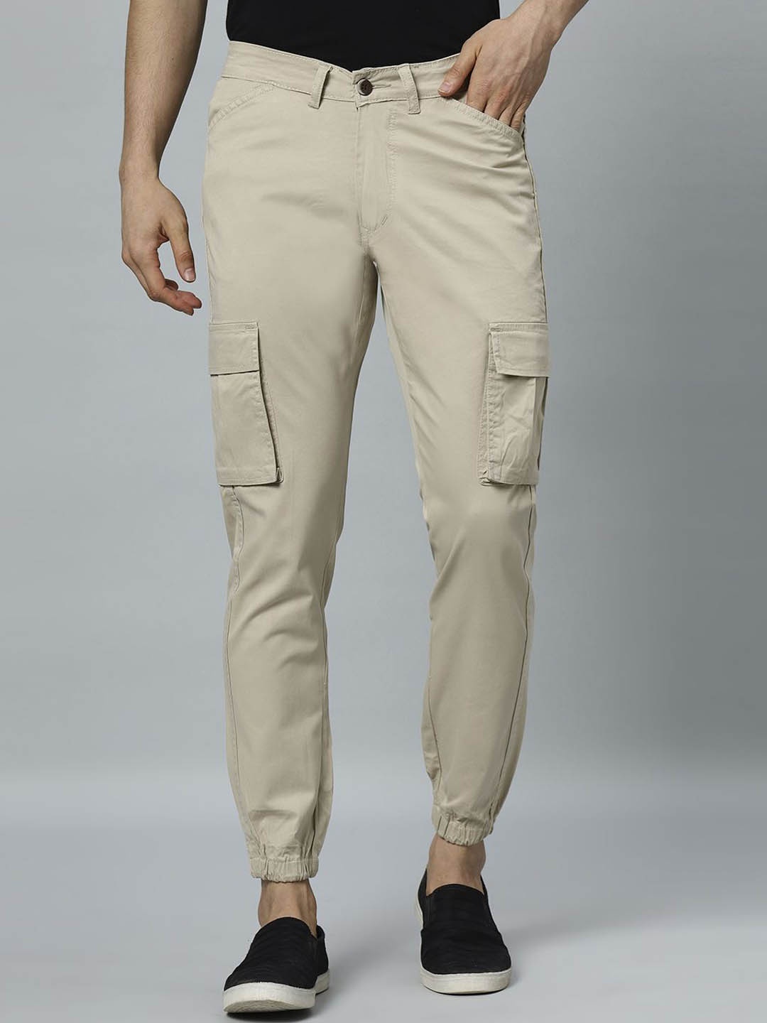 

Hence Men Slim Fit Joggers Trousers, Beige