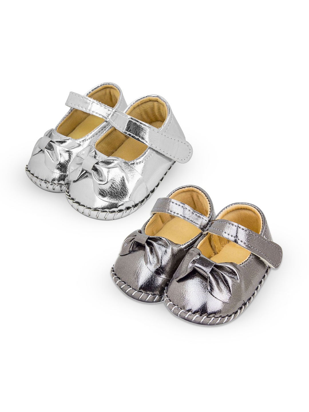 

BAESD Girls Belly Shoe Fancy Booties, Silver