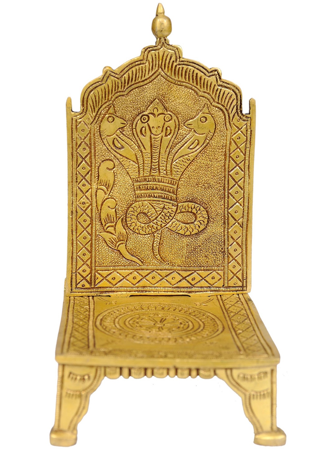 

Exotic India 7" Deity Throne in Brass, Gold