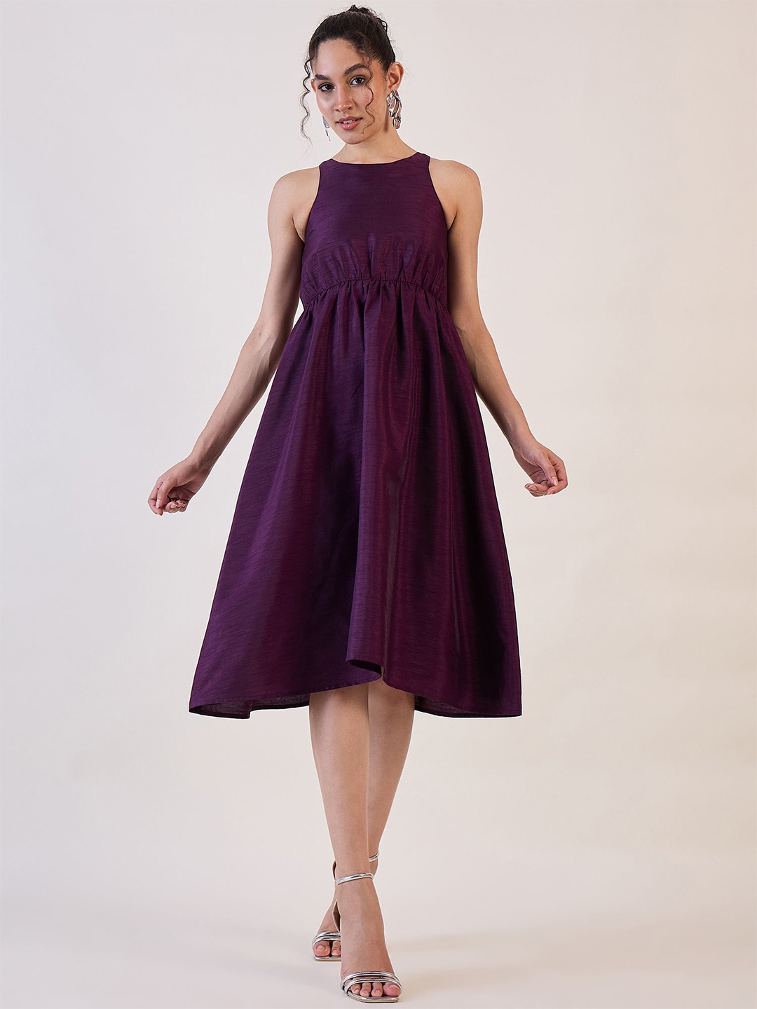 

PowerSutra Empire Women Fit & Flare Dress, Purple