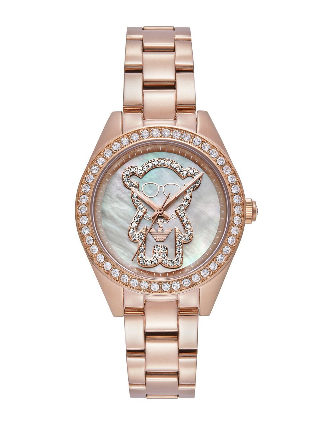 

Emporio Armani Women Embellished Dial & Stainless Steel Straps Analogue Watch AK_AR11613, Rose gold