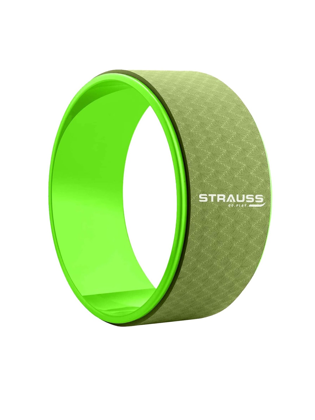 

STRAUSS Yoga Wheel For Stretching, Backbends, Deep Tissue Massage & Back Pain Relief, Green