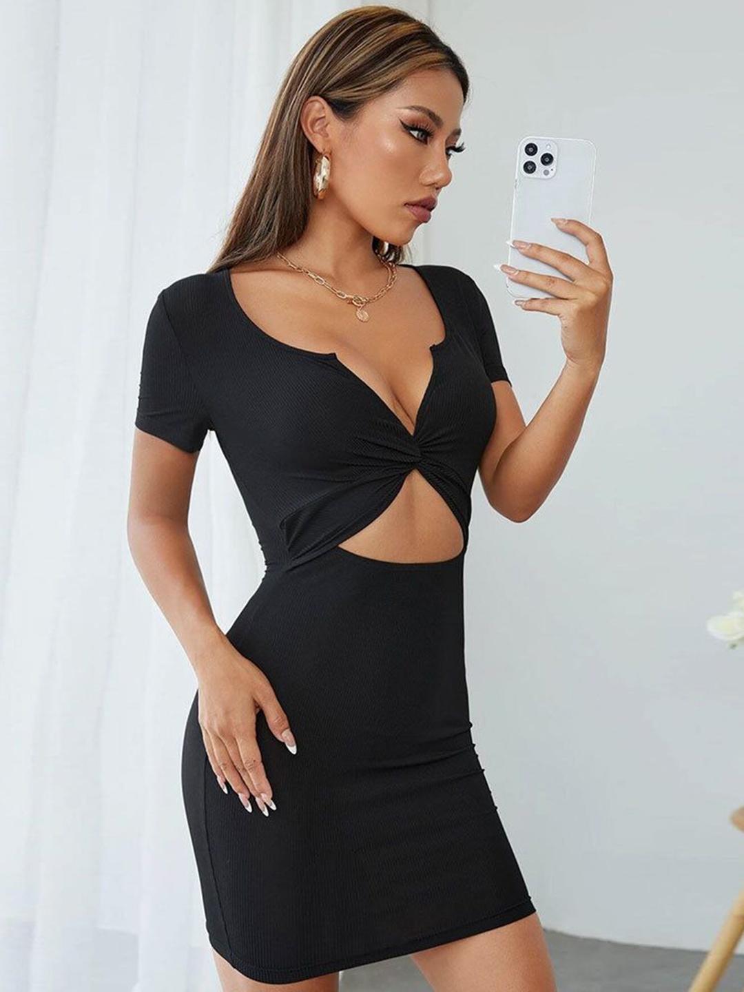 

StyleCast Bodycon Mini Dress, Black