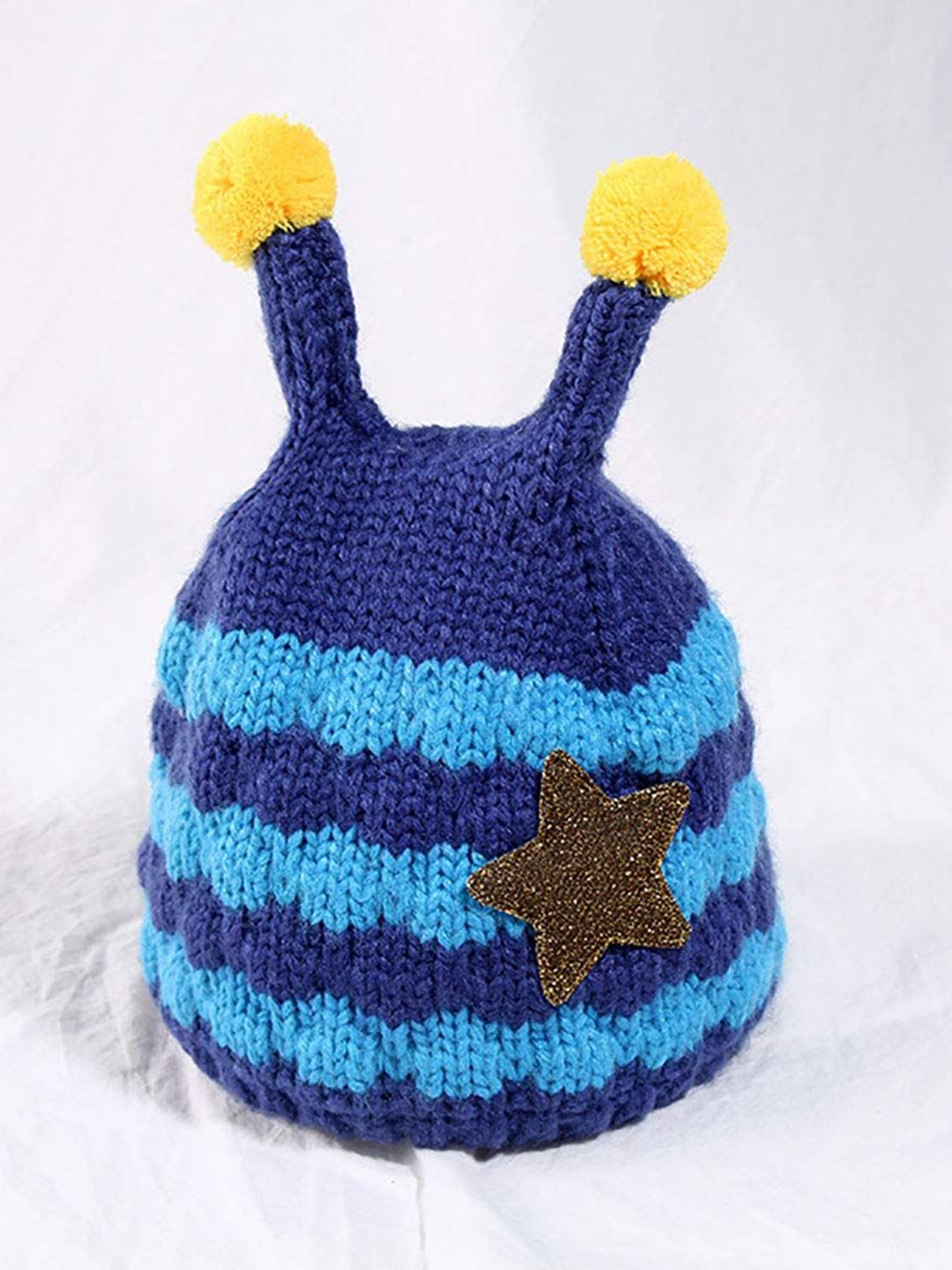 

SYGA Unisex Kids Self Design Woollen Beanie, Blue