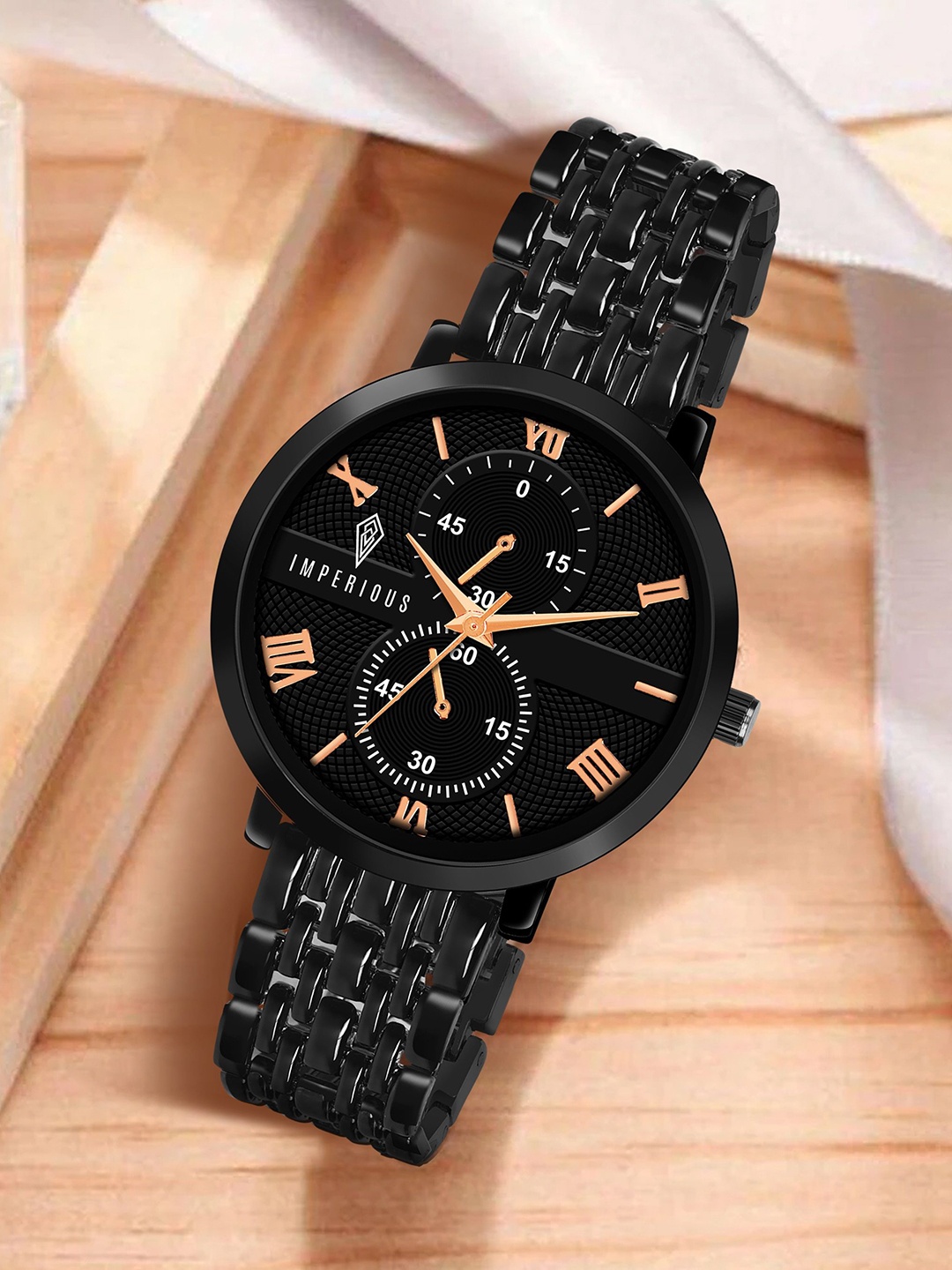 

Imperious- The Royal Way Women Dial & Stainless Steel Straps Analogue Watch IMP-BLACK-1088