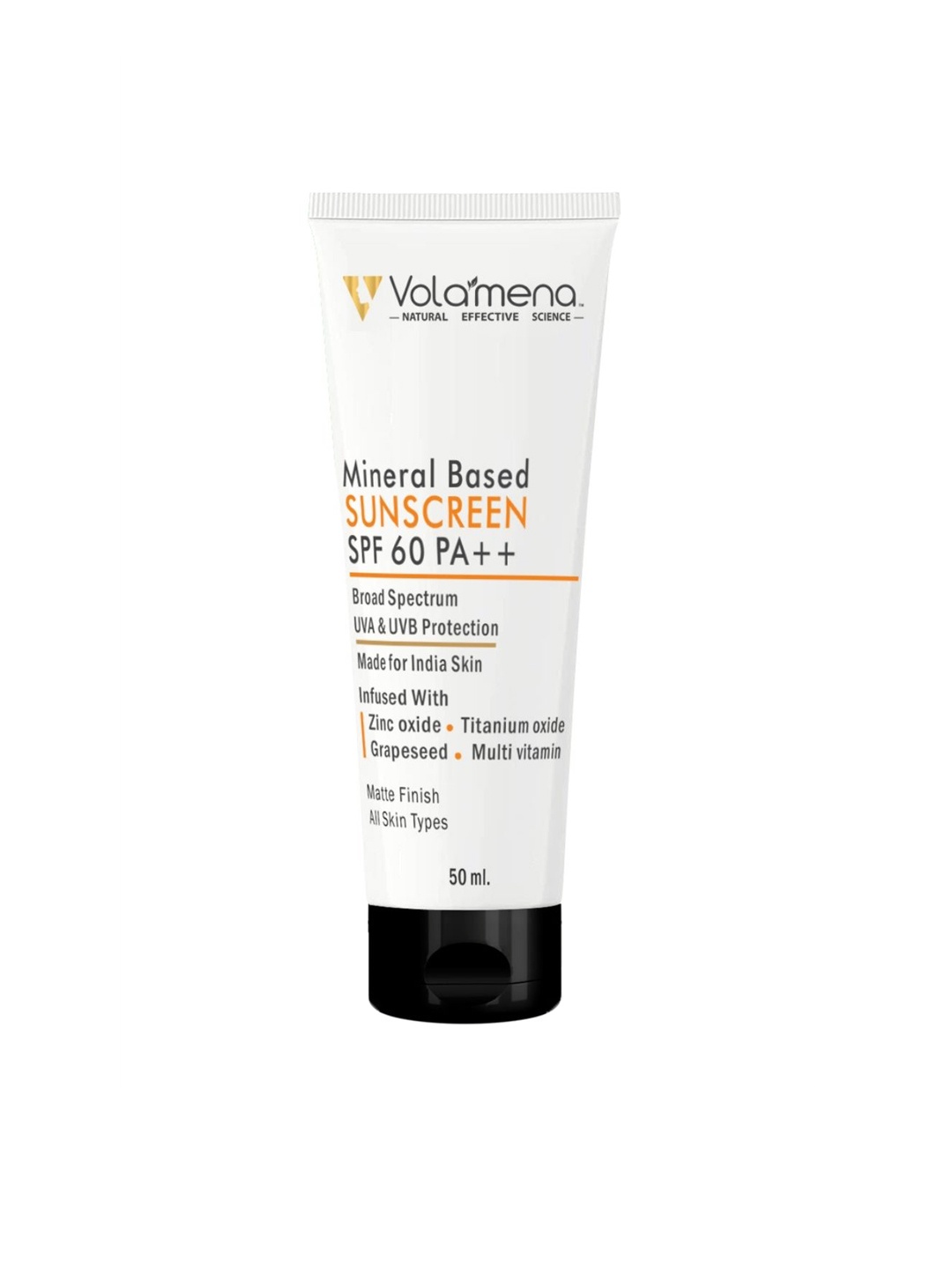 

Volamena Mineral Based Sunscreen SPF 60 - 50ml, White