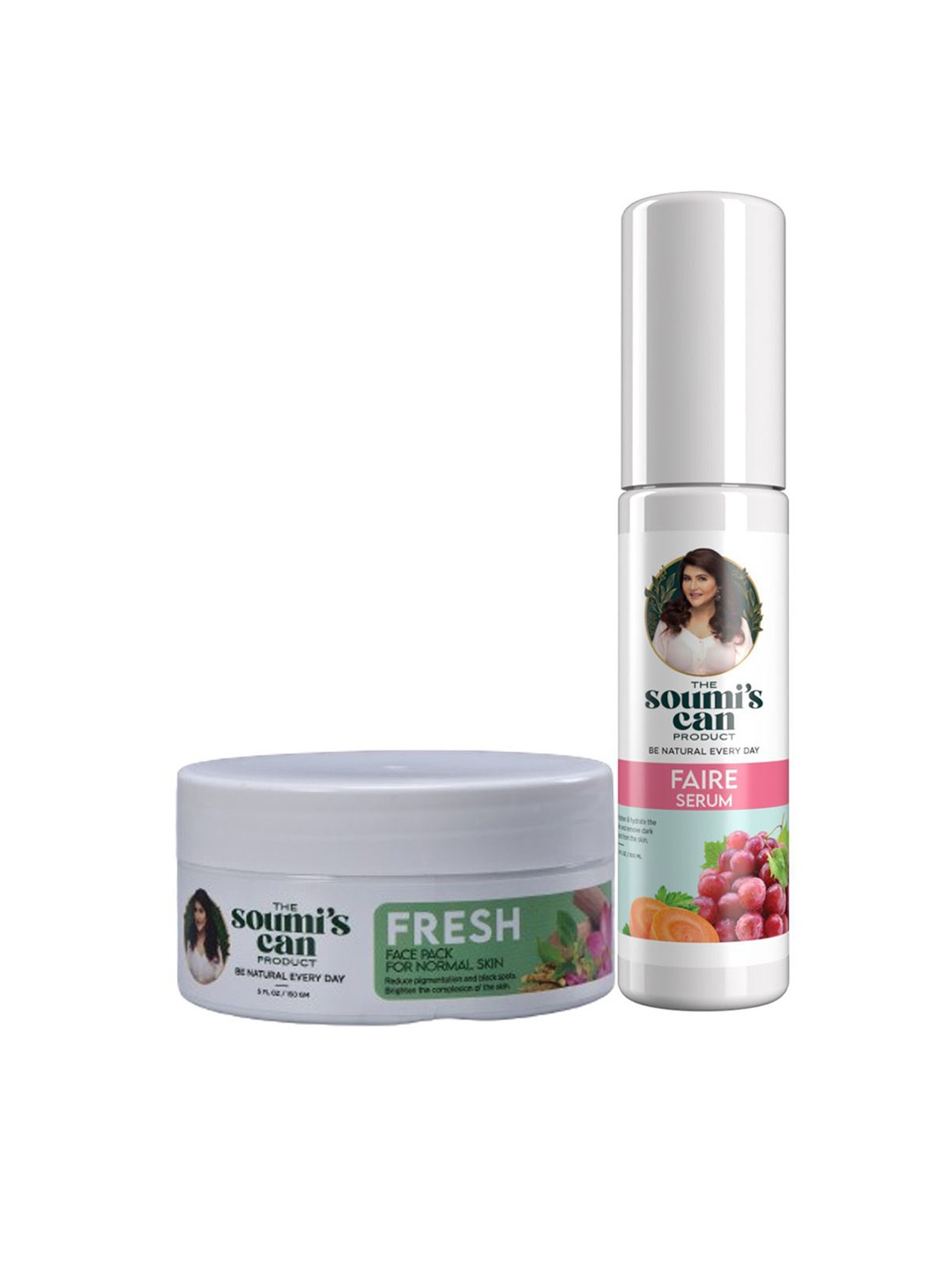 

THE SOUMI'S CAN PRODUCT Fresh Face Pack 150g & Faire Serum 100ml, Multi