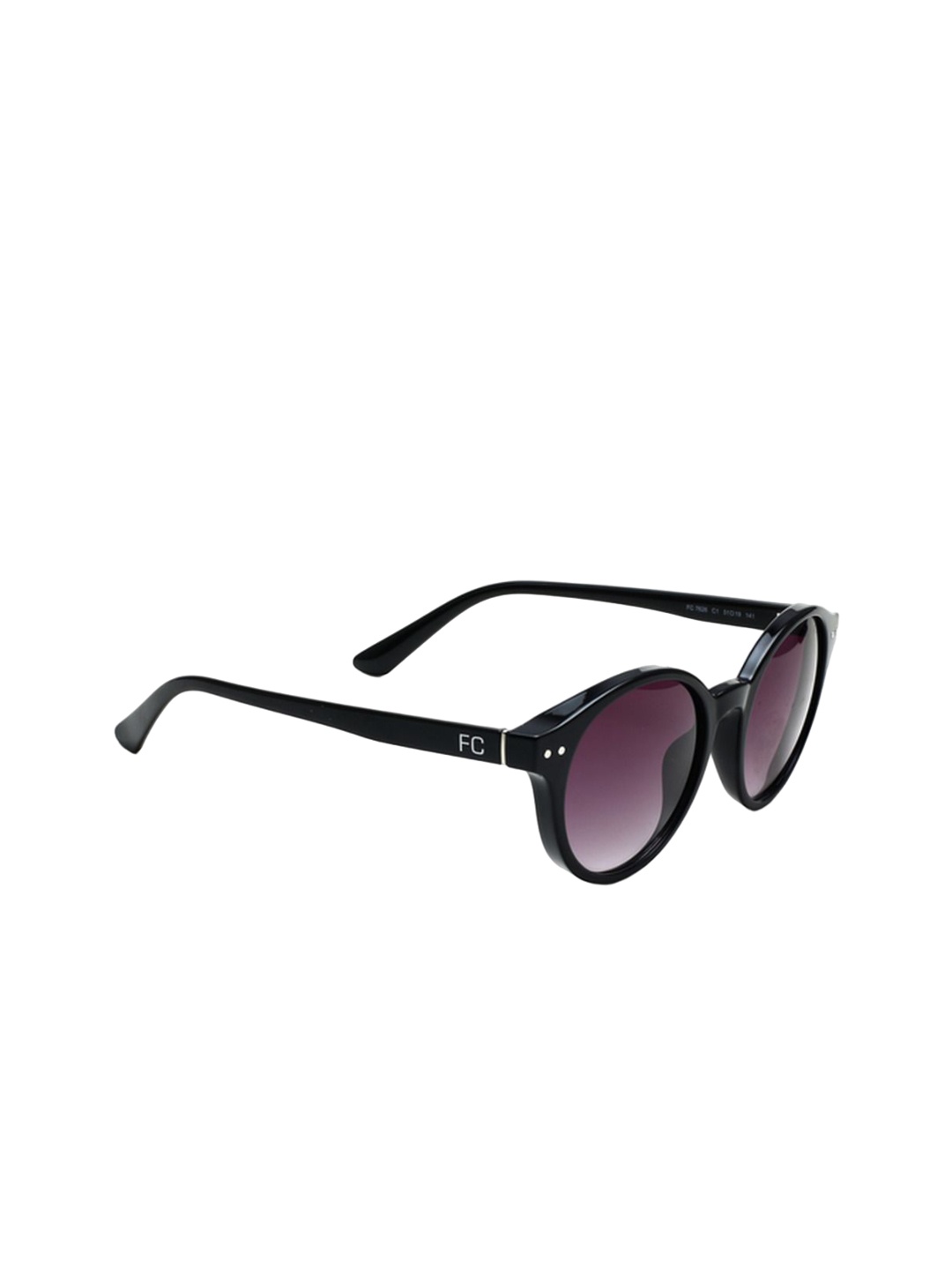 

French Connection Women Round Sunglasses with UV Protected Lens FC 7626 C1 51 S-Black