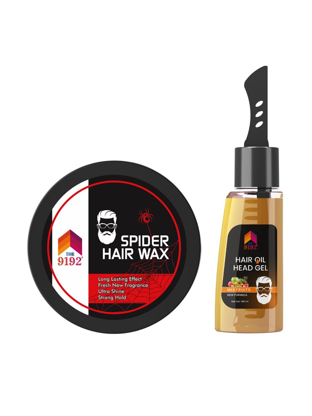 

THE 9192 Spider Wax 100gm & Hair Oil Gel Mix Fruit 140ml, White
