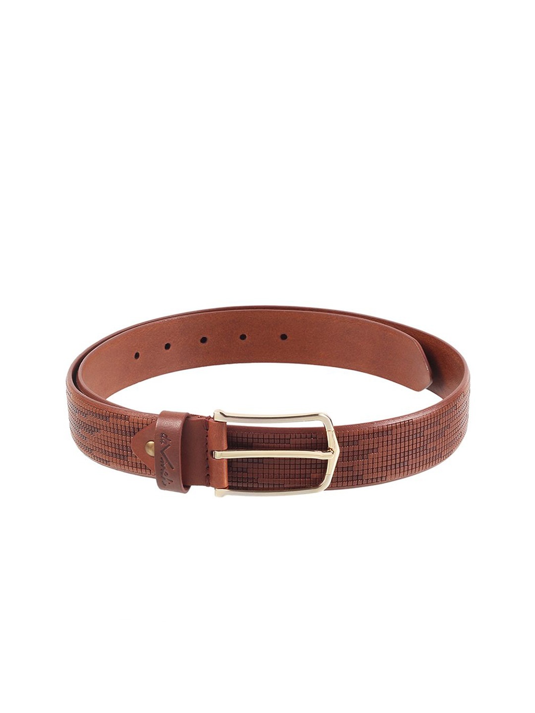 

Metro Men Textured Tang Closure Leather Belt, Brown