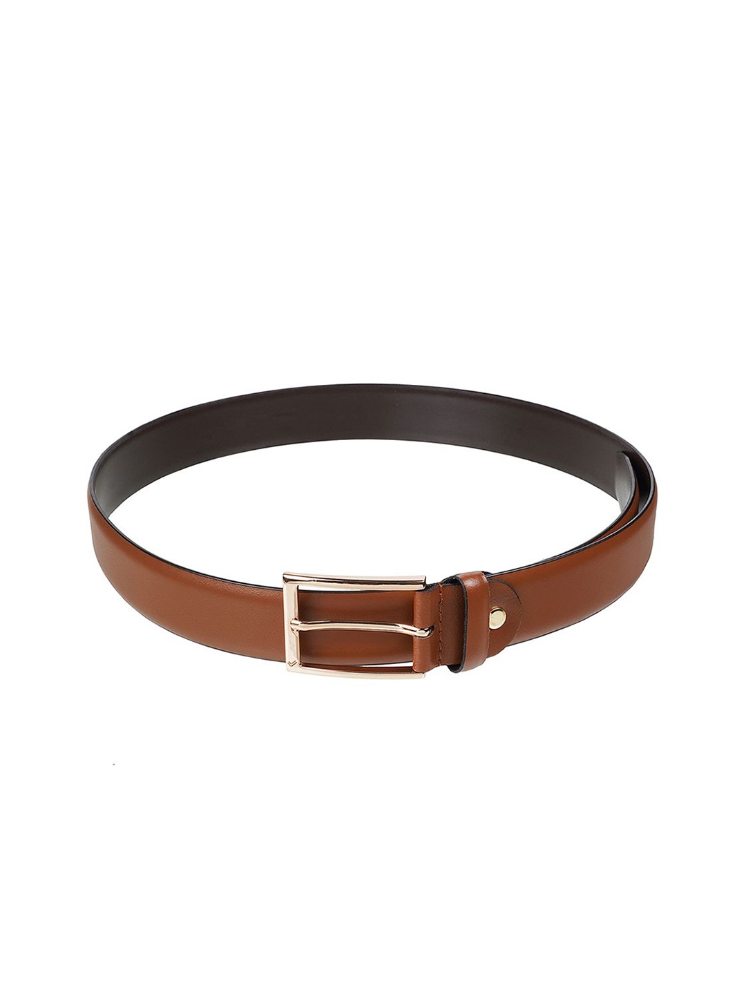 

Metro Men Solid Tang Closure Leather Belt, Tan