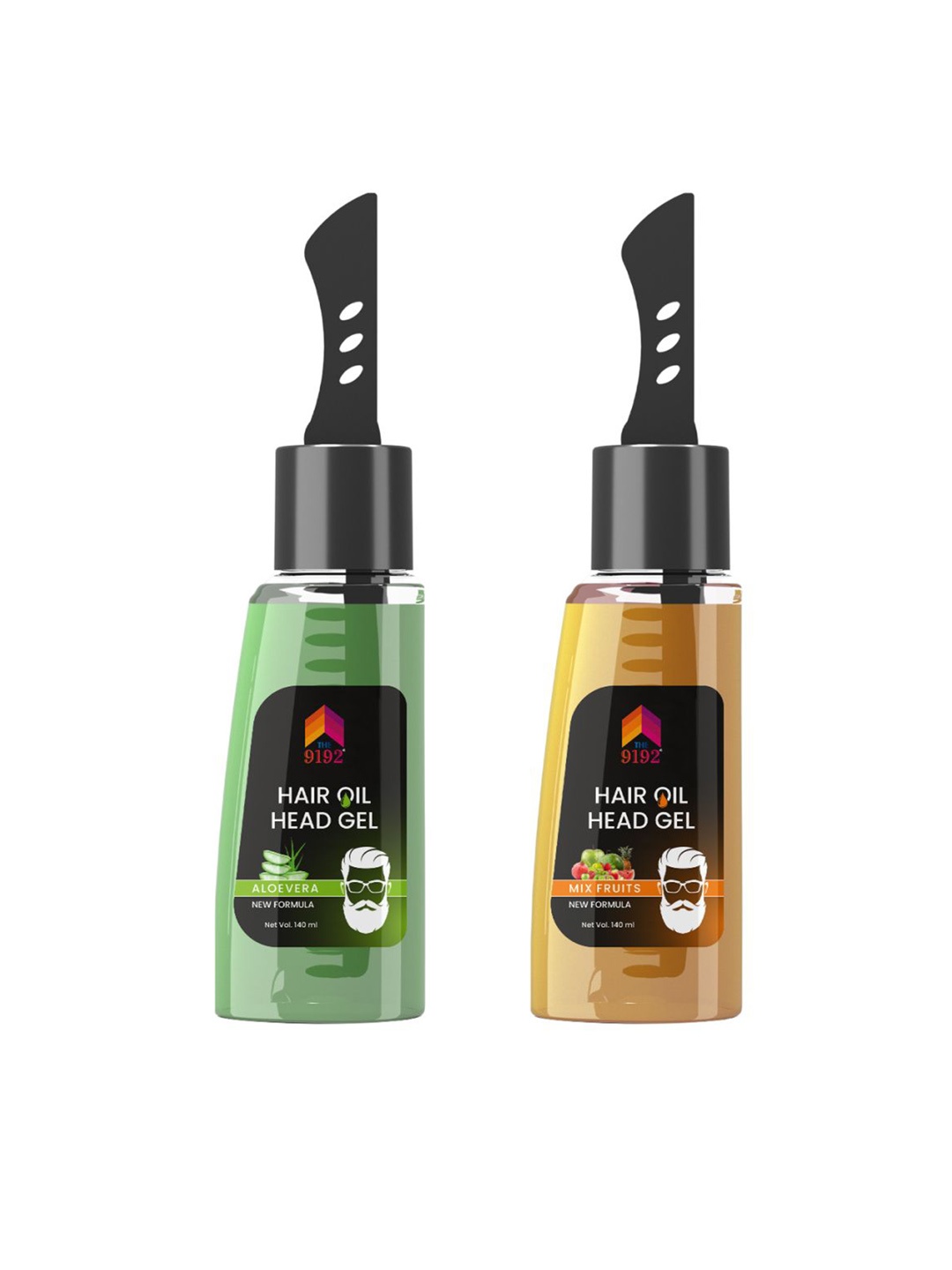 

THE 9192 Aloe Vera Hair Oil Gel & Mix Fruit Hair Oil Gel 140ml Each, Green