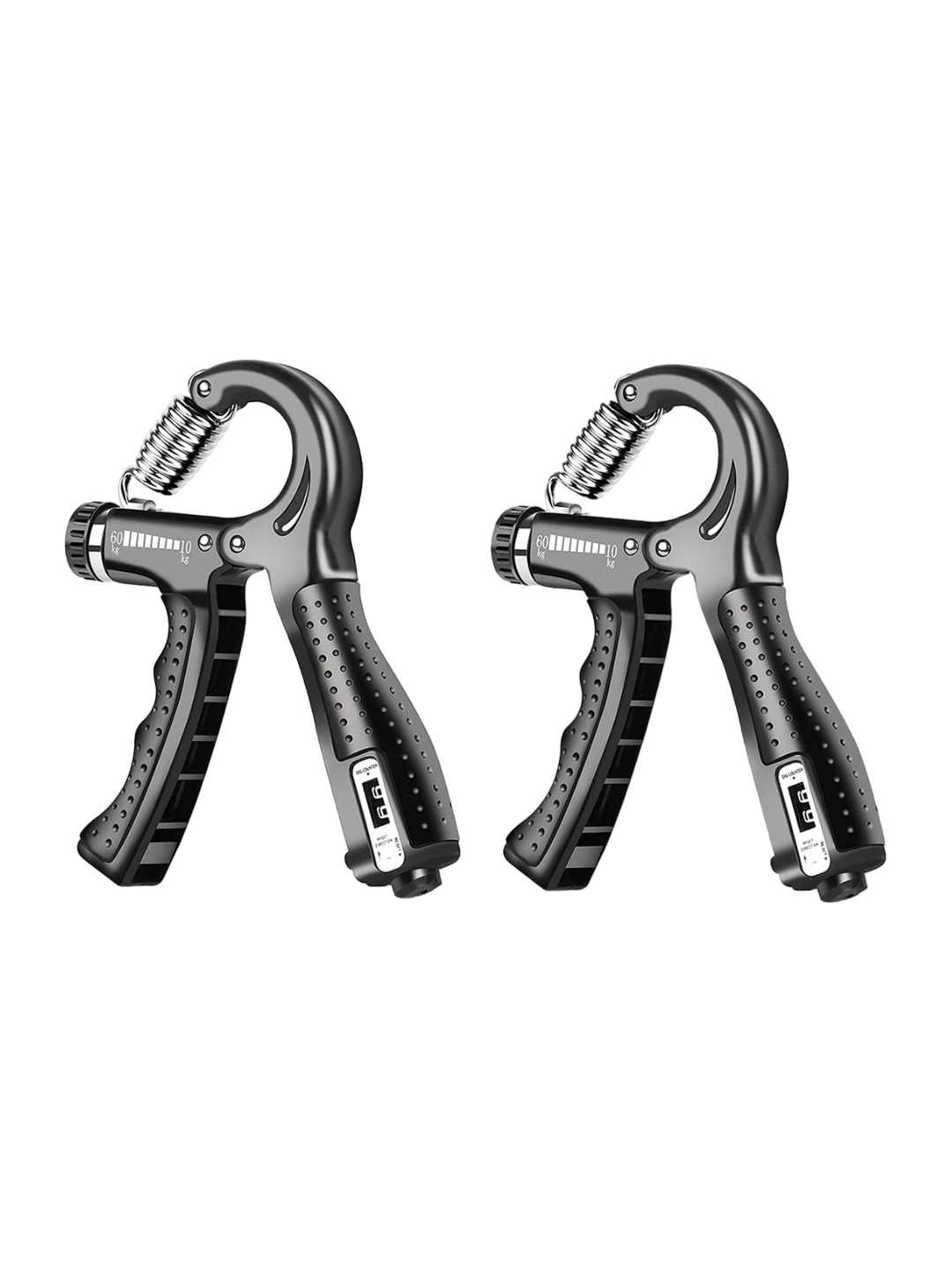

STRAUSS Pack Of 2 Adjustable Hand Grip Accessories With Counter, Black