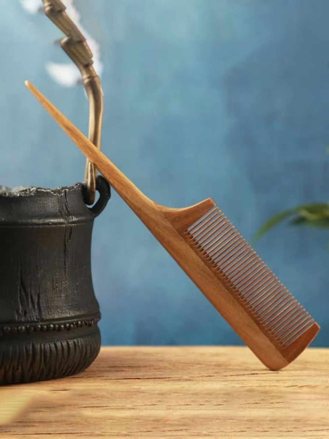 

GORGIO PROFESSIONAL Natural Neem Wooden Tail Comb, White