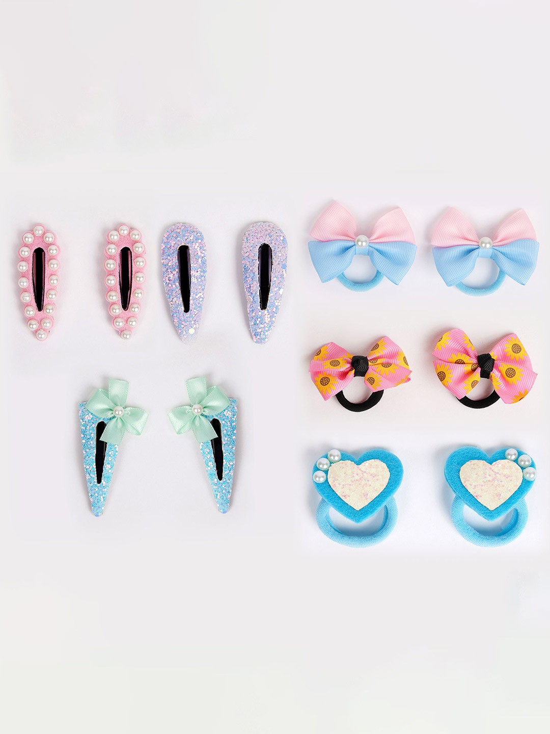 

RIBBON CANDY Set Of 12 Girls Embellished Hair Accessory, Blue