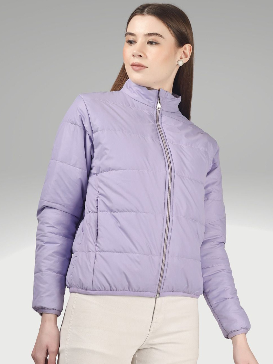 

BLUEFICUS Women Solid Lightweight Antimicrobial Puffer Jacket, Lavender