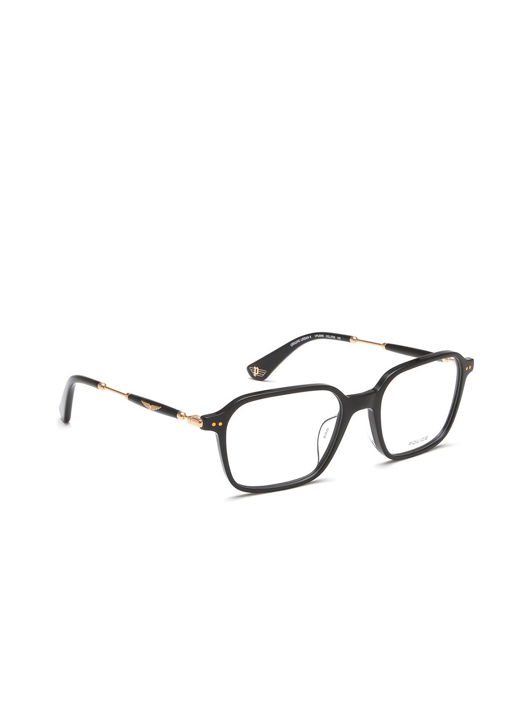 

Police Unisex Full Rim Square Frames, Black